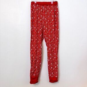 Etsy Christmas Pajama Pants Super Soft Reindeer Pattern Red Small